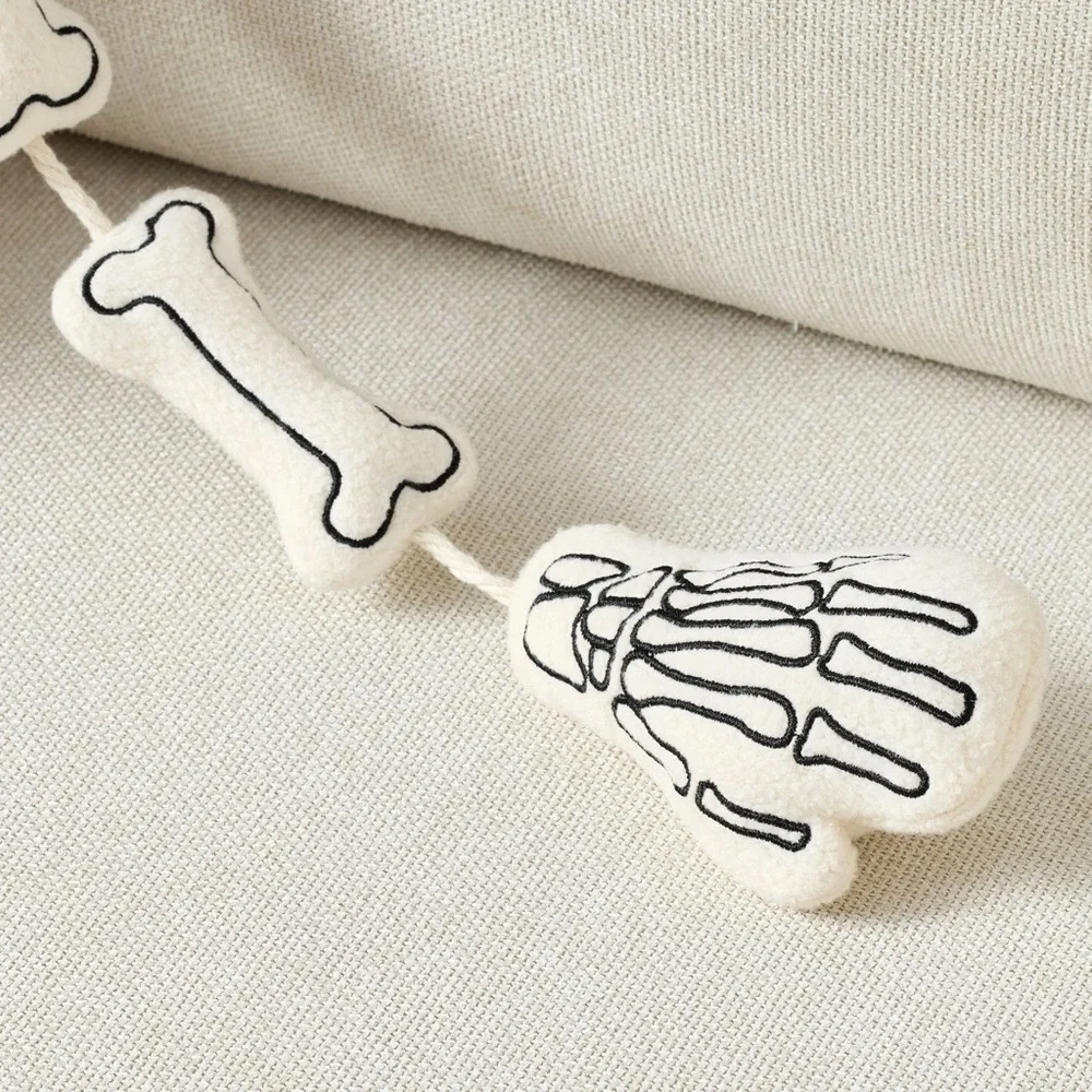 Pottery Barn Mrs Bones Shaped Pillow BNWT
